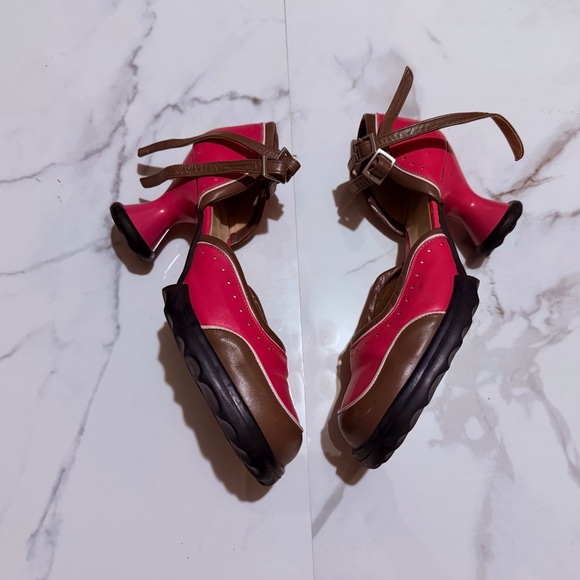 John Fluevog  Pink and Brown Women's Shoes - Picture 2 of 3